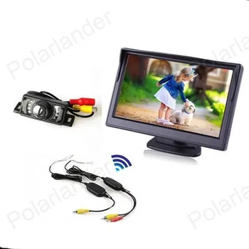Veľký výpredaj 4.3 Palcový TFT LCD Zadné View Monitor Podporuje Auto DVD, VCD + Kamera+Video Vysielač & Prijímač Auta