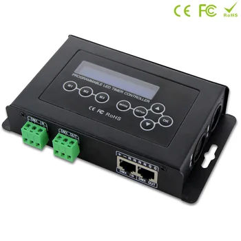 BC-100 DC9V led RGB Controller signálu DMX512 170 Pixelov led Svetlo Radič LCD Displejom a RF Diaľkovým Bezdrôtovým ovládaním pre led pásy moudle