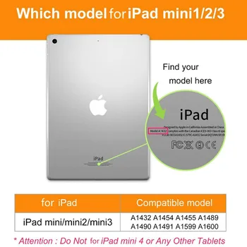 Farebné Maľby puzdro Pre iPad mini 1 2 3 A1432/54/55/89/90 A1599 A1600 Kryt Tablet Knihy TPU+PU Kožené Shell+Film
