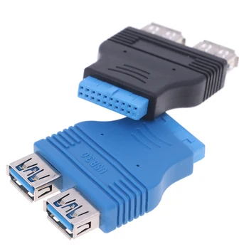 Základná doska 2 Porty USB 3.0 Žena Do 20 Pin Hlavičky Samica Konektor Adaptéra USB 3.0 Kompatibilné Rýchlosť Prenosu Dát 4,8 gb / S