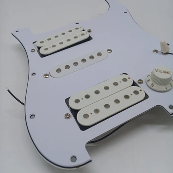 Elektrická Gitara Pickguard Snímače Naložené Prewired Poškriabaniu Dosky Montáž HSH Biela pre Humbuckers Gitara