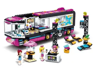718pcs Nových Priateľov série Pop Star Tour Bus model stavebné bloky model tehly montáž hračka darček 41106 SY381