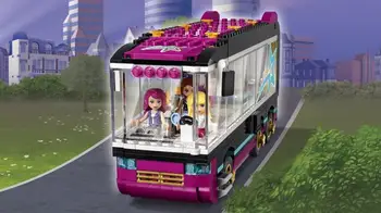 718pcs Nových Priateľov série Pop Star Tour Bus model stavebné bloky model tehly montáž hračka darček 41106 SY381