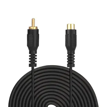 M/F Audio Kompozitné Predlžovací Kábel Profesionálne a Praktické RCA Male RCA Samica Black 1,8 m/4,5 m/7.6 m Multimediálne ONLENY