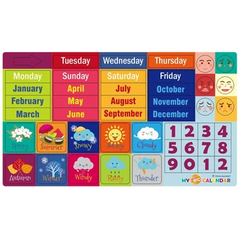 Počasie, Kalendár Magnetické Dosky Celý Vývoj Mozgu Múdrosti, Učenia Osvietenie Tvorivé Deti Hračky