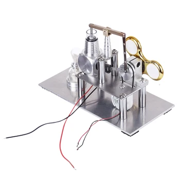 Zostatok Typ Stirling Motor Generátor Model Veda Experiment Motora Hračka s Svetelný Gyroskop Žiarovky Napätie Displej Meter