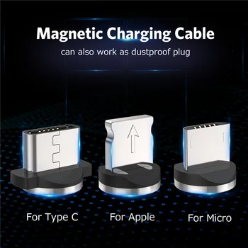 Magnetické USB Kábel Na iPhone 11 12 Xiao Samsung Magnet Plnenie Micro USB Typu C Kábla Telefónu Rýchlo Nabíjačka, USB Kábel, Kábel Drôt