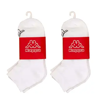 Balenie 2 páry členkové ponožky Kappa v bielej farbe