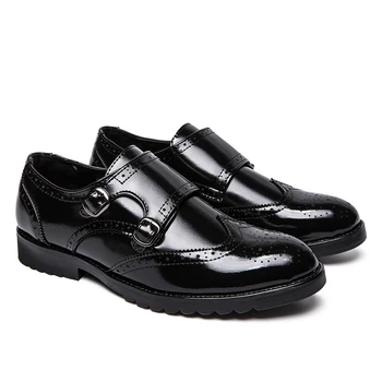 Elegantné formálne mužov, kožené topánky talianske luxusné značky obchodné muž foowear klasické svadobné šaty prízvukom oxford topánky pre mužov