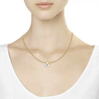 Sokolov zlatý prívesok s diamantmi, módne šperky, 585, žien a mužov, prívesky na krk ženy