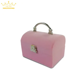 1pc Kreatívny krúžok box princezná šperky velvet úložný box náhrdelník box šperky, náušnice, šperky box prekvapenie darčekové balenie