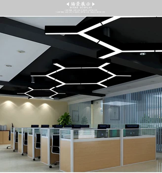 Moderné LED prívesok svetlo tvar Y znak office jednoduché office bar visí lampa