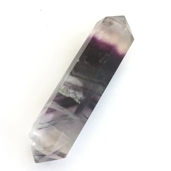 4 Ks Prírodné Fluorite Dvojnásobok Bodov Prútik Herkimer Quartz Prism Liečivý Kryštál Kamenný Stĺp Pre Meditáciu Domáce Dekorácie