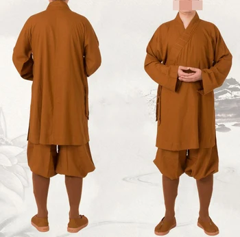 3color unisex bielizeň a bavlnená Budhistické položiť meditácie uniformy shaolin monks bojových umení oblečenie župan lohan arhata vyhovuje