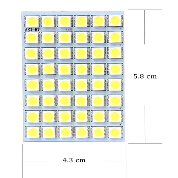 LEEPEE LED Auto Panel Lampy Svetlá na Čítanie T10 BA9S Adaptér Zdroj Svetla Osvetlenie Interiéru 48 Led 5050 SMD DC 12V Auto Príslušenstvo