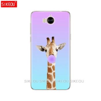 Silikónový Kryt telefónu Prípade huawei Y3 Y5 Y6 2 II 2017 nova 2s 2 LITE plus žirafy roztomilé zviera
