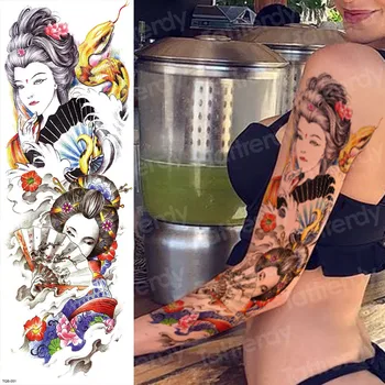 Dočasné tetovanie smrti nepremokavé dočasné rukáv tetovanie veľkoobchod s tattoo veľké rameno tetovanie pre ženy, mužov, body art fashion 2019