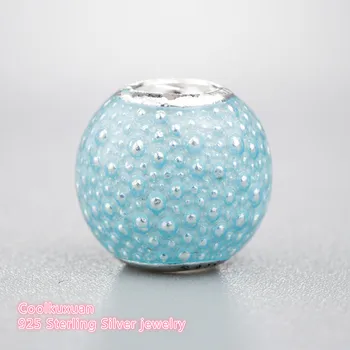 2019 Jar 925 Sterling Silver Aqua Kúziel Kúzlo, Modré Smalt Kúzlo Korálky Fit Pôvodné Pandora Prívesky Náramok šperky