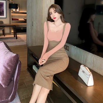 Nový príchod módne kórejský jar slim nastaviť ženy OL profesionálne sladké t-tričko, ružová a koberčeky popruh midi sukne dve dielna sada