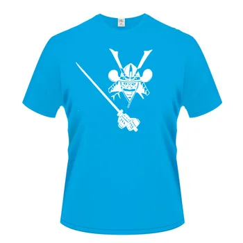 Cool Japonský Samurajský Bojovník, Vojak Klasické Pohodlné Letné tričko Krátky Rukáv Fashion Fitness Basic tričko