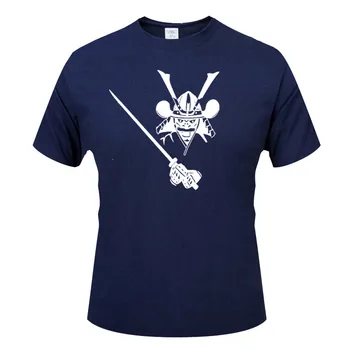 Cool Japonský Samurajský Bojovník, Vojak Klasické Pohodlné Letné tričko Krátky Rukáv Fashion Fitness Basic tričko