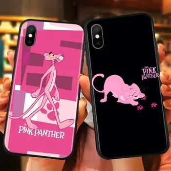Pink Panther Pre Apple iPhone 12 Pro Max Mini 11 Pro XS Max X XR 6S 6 7 8 Plus 5S SE2020 Black Telefón Prípade
