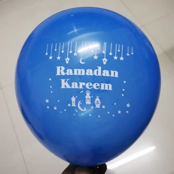50 Kusov 10 Palcový Farebný Ramadánu Kareem Latexové Balóny Pre Eid al-Fitr Party Dekorácie EID Mubarak Ramadánu Mubarak Balóny