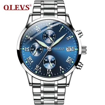 OLEVS sport chronograf hodinky, luxusné značky classic pánske hodinky hodiny trendov produkty najpredávanejší náramkové hodinky quartz