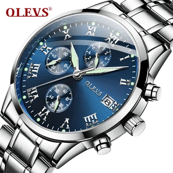 OLEVS sport chronograf hodinky, luxusné značky classic pánske hodinky hodiny trendov produkty najpredávanejší náramkové hodinky quartz