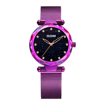 DOM Značka Luxusných Hviezdne nebo Ženy Hodinky Minimalizmus Módne Bežné Ženské Šaty Dámske Náramkové hodinky Vodotesné Hodiny G-1244PK-1M2