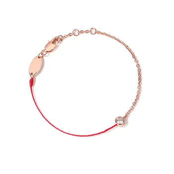 B01-001D Módne Červený povrázok Lano redline Náramky Pre Ženy Ručne vyrábané Šperky Crystal Milovníkov Páry na vianočný darček