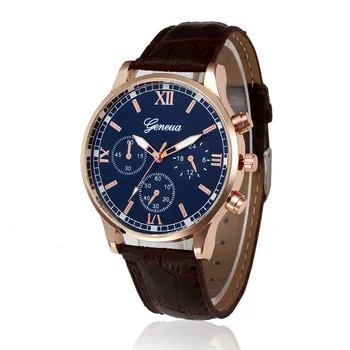 2018 NEW Horúce Módne náramkové hodinky Quartz Retro Klasickej Slávnostné Dizajn Kožený pásik, Analógový Zliatiny Quartz Business Náramkové Hodinky &Ff