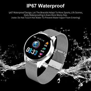 Ženy Inteligentné Hodinky Lady Fitness Náramok Smartwatch Hodiny Vodotesný IP68 Tepovej frekvencie Pre Android IOS Sport Tracker