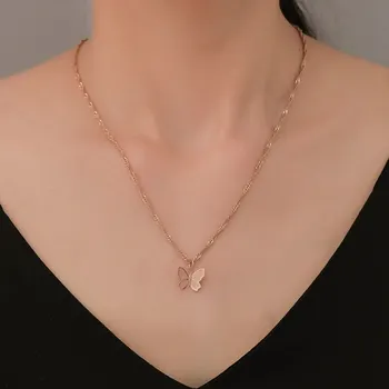 Najpredávanejšie malé čerstvé motýľ temperament clavicle reťazca ženské osobnosti wild náhrdelníky kórejský náhrdelník módne šperky