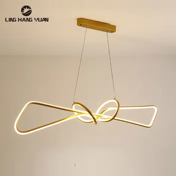 Led Luster Osvetlenie Gold&Black Závesné Lampy 110v 220v Moderné Led Luster pre Jedáleň, Obývacia izba, Kuchyňa led Listry