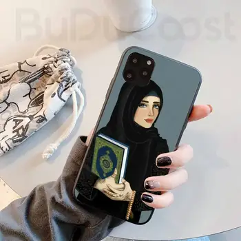 V Hidžáb Tvár Moslimských Islamskej Grile Oči Telefón puzdro pre iphone 11 Pro11 Pro Max X XS XR XS MAX 8plus 7 6splus 5s se 7plus prípade
