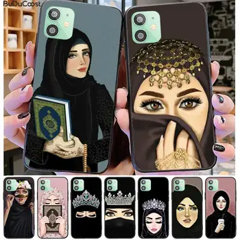 V Hidžáb Tvár Moslimských Islamskej Grile Oči Telefón puzdro pre iphone 11 Pro11 Pro Max X XS XR XS MAX 8plus 7 6splus 5s se 7plus prípade