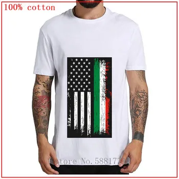 Taliansky Americkej Vlajky Prostredie-shirt Taliansko Usa Italia tshirts Formálne Košele mladý muž, blúzky Módnych Značiek 180 gsm Česanej Bavlny