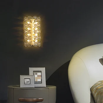 Nordic light luxusné všetky medi nástenné svietidlo obývacia izba, spálňa, schodište, chodby pozadí steny dizajnér nástenné svietidlo spálňa G9 LED
