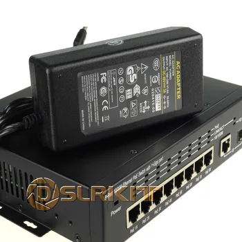 DSLRKIT 8+1 9 Port Ethernet, PoE Switch 8 PoE 1 Gigabit a 1 SFP 120W IEEE802.3af 120W
