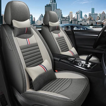 Plné Pokrytie ľanové vlákno auto kryt sedadla auto sedadlá, poťahy na Hyundai avante solaris veloster i30 hyundai grandeur sonáta i40
