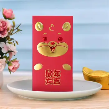 30 Ks/veľa Potkan Vzor Čínske Červené Obálky Tvorivé Hongbao Nový Rok Jarný Festival Narodeniny Vziať Červený Darček Obálok