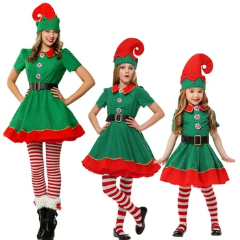 Vianočné Oblečenie Roztomilý Elf Vianočné Oblečenie Cosplay Vianočné Kostýmy pre Mužov a Ženy, Deti TC21
