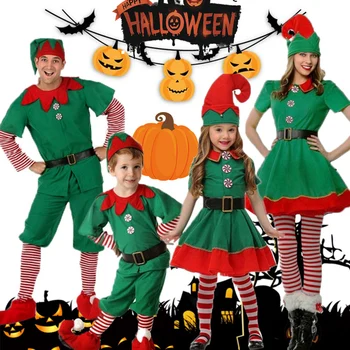 Vianočné Oblečenie Roztomilý Elf Vianočné Oblečenie Cosplay Vianočné Kostýmy pre Mužov a Ženy, Deti TC21