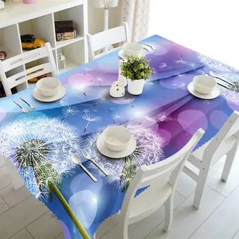 3D Obrus obdĺžnikový Nepremokavé Fialové more, vlny obrus svadobné Okrúhly stôl kryt Vlastnú veľkosť obliečka na Vankúš