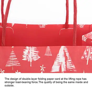 4Pcs Vianočné Kraft Papier Tote Tašky Elk Vianočný Stromček Darčekové Tašky Red Prenosné Darčekové Balenie Vrece Jednoduché, Odolné Party Láskavosti Taška