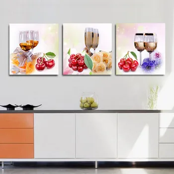 Ovocie Kuchyňa Obrázky Domáce Dekorácie Steny v obývacej izbe obrázok maliarske plátno Tlačiť cuadros váza, Caramboly Cherry citrón