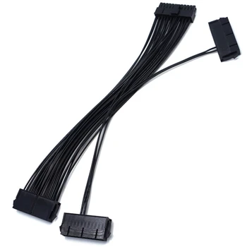 24Pin Dual PSU Moc Predlžovací Kábel PC Tri Napájania Synchronizácia Konektor Kábla 12.6 Cm / 32 cm