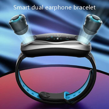 Inteligentný Náramok Srdcovej Frekvencie Bluetooth Slúchadlo Dva-V-Jednom Športový Náramok Bezdrôtové Bluetooth Slúchadlá