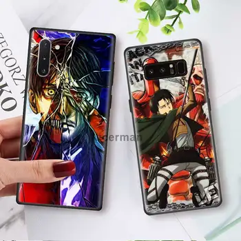 Anime Útok Na Titan obal Pre Samsung S10 S20 FE S9 Plus S8 Black Soft Telefón Capa pre Galaxy Note 20 Ultra 10 Lite 9 Coque